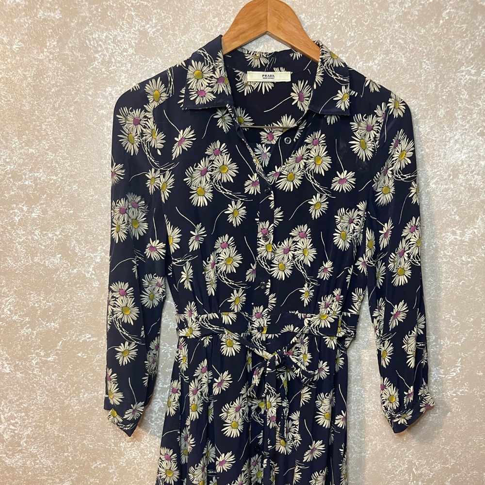 Prada daisy floral print dress